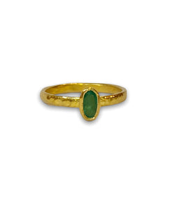 Ara 24k Emerald Stacking Ring