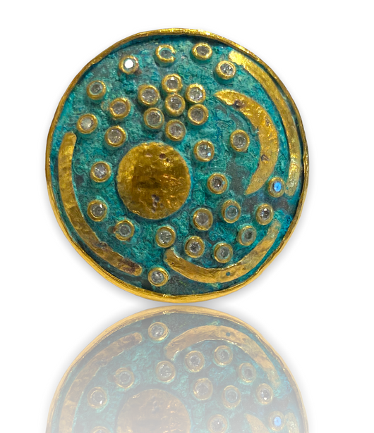 Ara 24K Gold Celestial Statement Ring