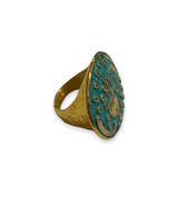 Ara 24K Gold Celestial Statement Ring
