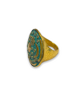Ara 24K Gold Celestial Statement Ring