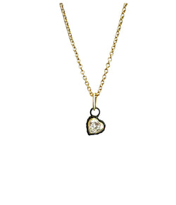 Sarah Graham Chroma Bezel Pendant with Heart Shaped Diamond