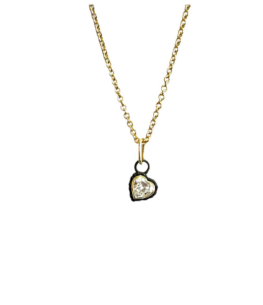 Sarah Graham Chroma Bezel Pendant with Heart Shaped Diamond
