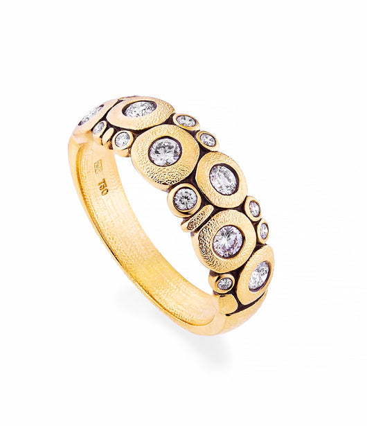 Alex Sepkus Diamond and Yellow Gold 