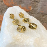 Ross Andrews Graduated Yellow Gold and Diamond Dangle Earrings
