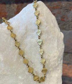 Ross Andrews Yellow Gold Aspen Leaf Necklace