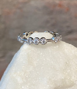 Ross Andrews White Gold with 15 Diamond Band