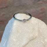 Ross Andrews White Gold and Single Diamond Band
