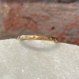 Sethi Couture Brushed Yellow Gold & Diamond Band