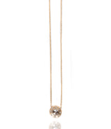 Sethi Couture Brushed Yellow Gold Necklace with Diamond Center Stone
