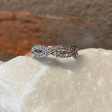 Sethi Couture White Gold and White Diamond Scallop Band
