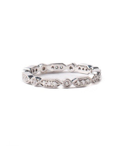 Sethi Couture White Diamond and White Gold Eternity Band