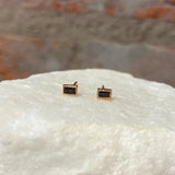 Sethi Couture Black Diamond and Rose Gold Earrings