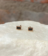 Sethi Couture Black Diamond and Rose Gold Earrings