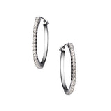 Sethi Couture White Gold Micro Prong Small Diamond Hoops