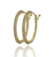 Sethi Couture Yellow Gold Micro Prong Small Diamond Hoops