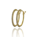 Sethi Couture Yellow Gold Micro Prong Small Diamond Hoops