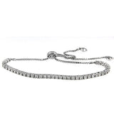 Sethi Couture White Gold and White Diamond "Eloise" Adjustable Tennis Bracelet