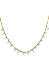 Sethi Couture Yellow Gold and White Diamond "Cien Long Drop" Necklace