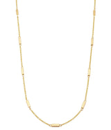 Sethi Couture Brushed Yellow Gold and Barrel Chain Necklace