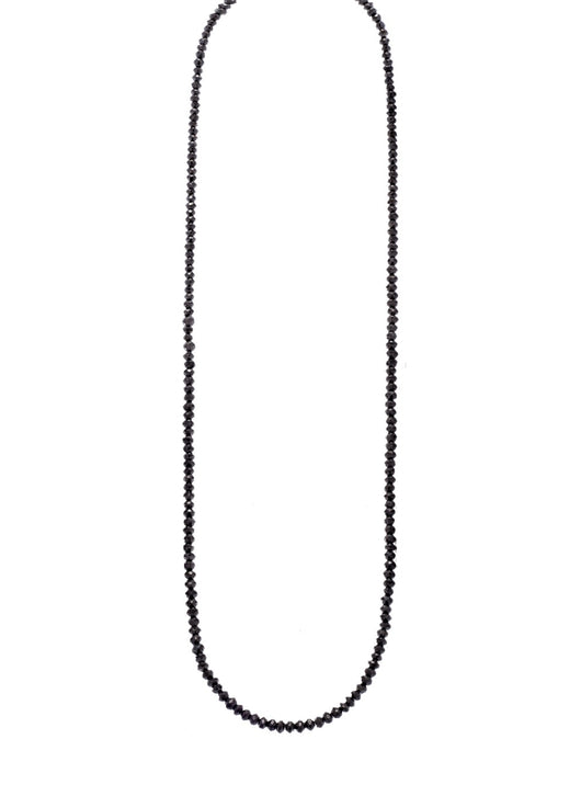 Sethi Couture Noir Faceted Black Diamond Necklace - 16
