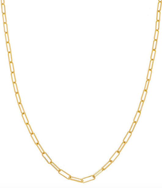 Sethi Couture Yellow Gold Paper Clip Chain