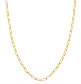 Sethi Couture Yellow Gold Paper Clip Chain