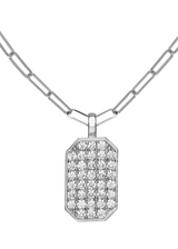 Sethi Couture White Gold and Diamond Large Tag Charm