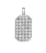 Sethi Couture White Gold and Diamond Large Tag Charm
