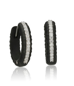 Sarah Graham Ridge Hinge Hoop Diamond Earrings