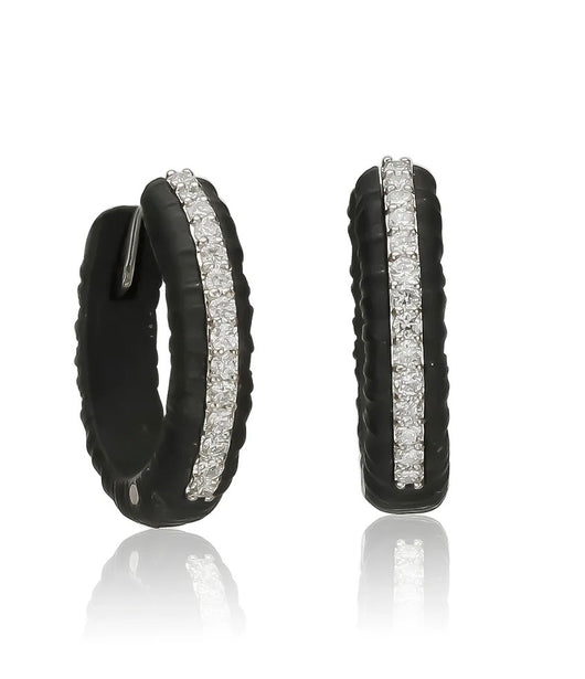 Sarah Graham Ridge Hinge Hoop Diamond Earrings