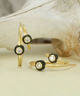 Sarah Graham Twist Double Hoop Diamond Earrings