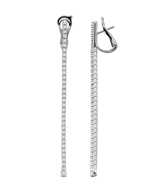 Mattia Cielo Diamond and White Gold Drop Earrings