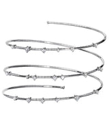 Mattia Cielo 3 Row Diamond and White Gold Wrap Bracelet