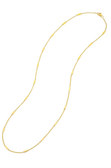 Sethi Couture Brushed Yellow Gold and Barrel Chain Necklace