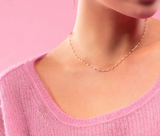 Gigi Clozeau Classic Gigi Necklace with Baby Pink Resin Pearls - 16.5" Length