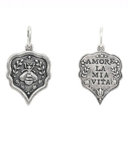 Erica Molinari Pointed Tear Drop Bee Silver Charm