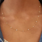 Sethi Couture Cien Rose Cut Diamond and White Gold Chain Necklace
