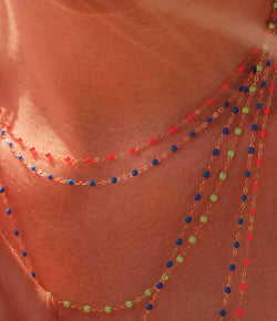 Gigi Clozeau Classic Gigi Necklace with Bleuet Resin Pearls - 17.7