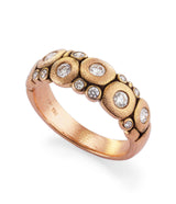 Alex Sepkus White Diamond and Rose Gold "Candy" Dome Ring