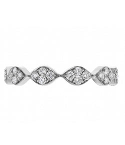 Sethi Couture White Diamond and White Gold Marquise Band