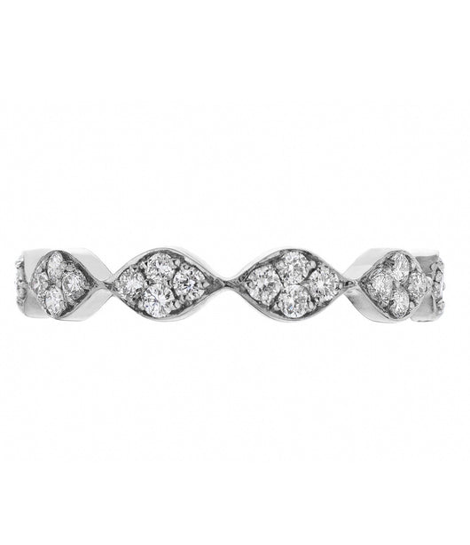 Sethi Couture White Diamond and White Gold Marquise Band