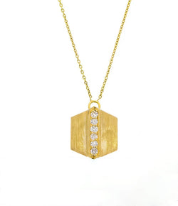 Sethi Couture Diamond Hexagon Maya Necklace