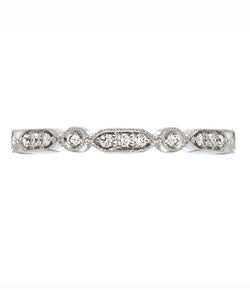 Sethi Couture White Diamond and White Gold Art Deco Eternity Band