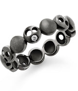 Dana Bronfman Sun, Moon & Stars Black Rhodiumed Silver Oculus Coin Band