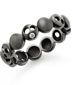 Dana Bronfman Sun, Moon & Stars Black Rhodiumed Silver Oculus Coin Band