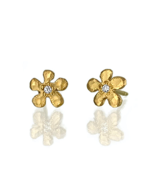 Annie Fensterstock Mini Flower Stud Earrings