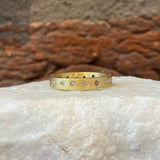 EYG Collection Brushed Gold Burnish Set Diamond Eternity Band