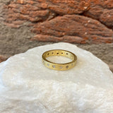 EYG Collection Brushed Gold Burnish Set Diamond Eternity Band