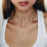 Bristol and Cole Small Aspen Leaf Silver Necklace