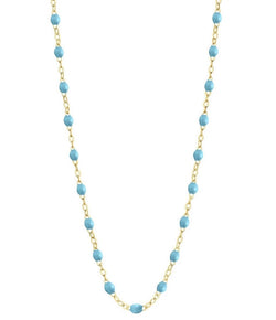Gigi Clozeau Classic Gigi Necklace with Turquoise Resin Pearls - 17.7